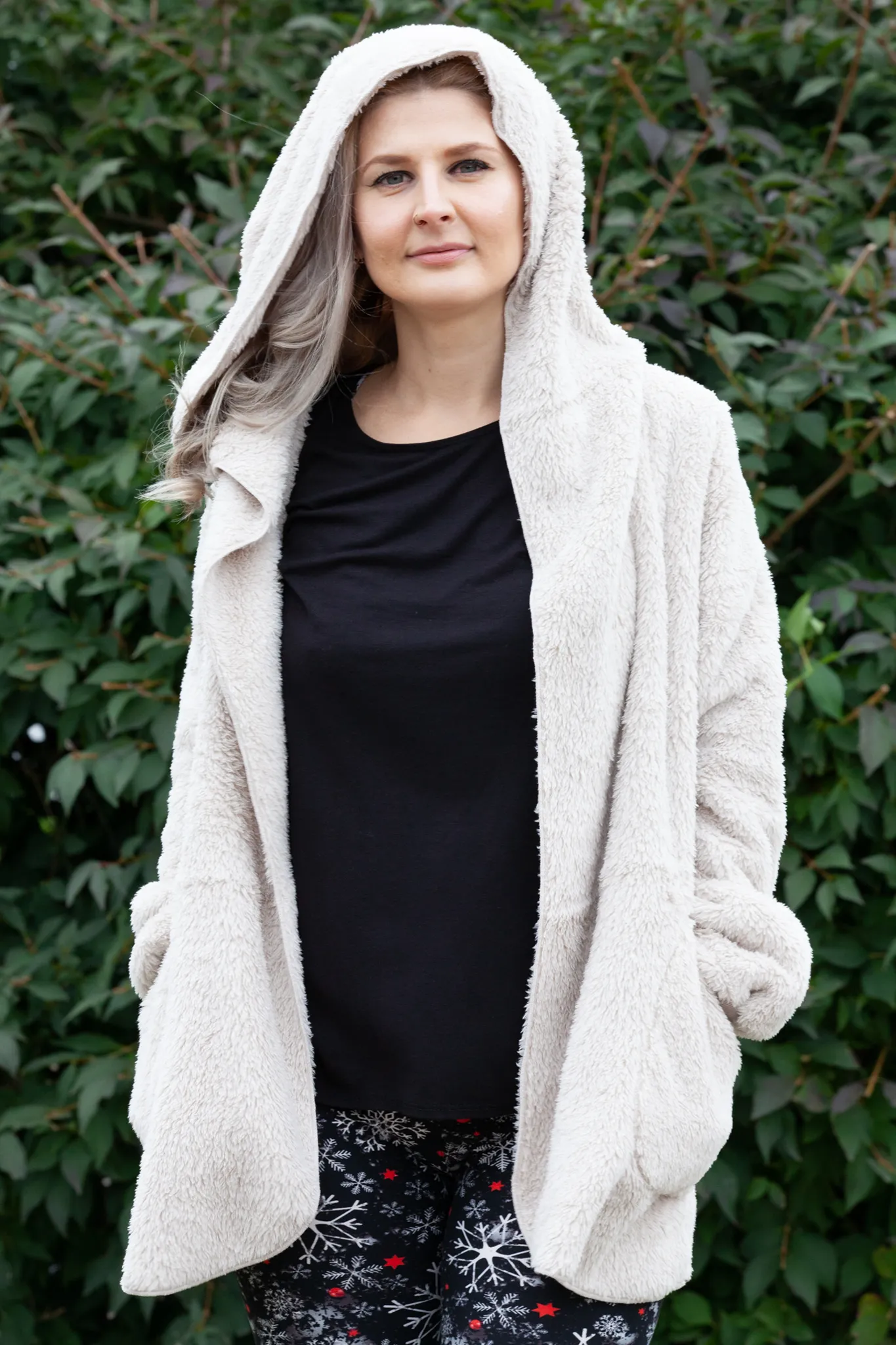 Ultra Soft Faux Fur Hooded Sweater (With Pockets)