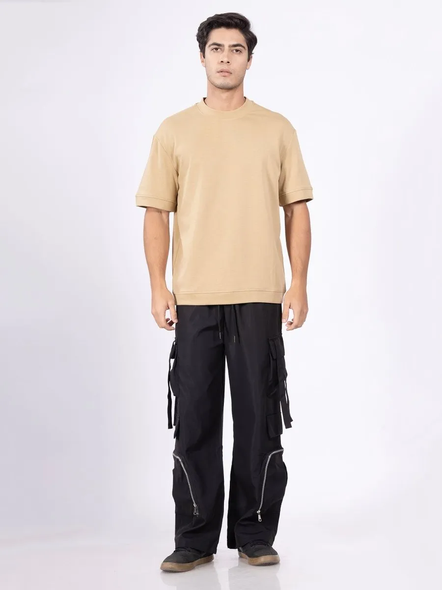 Urban Ease Beige Loose Fit Tee