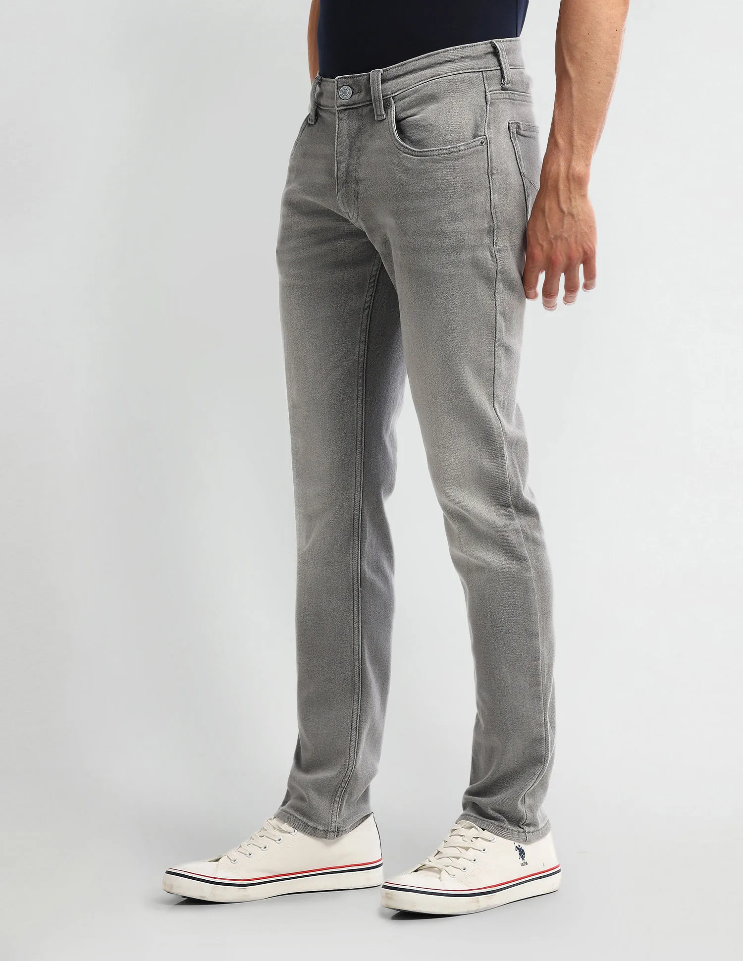 U.S. Polo Assn. Denim Co. Brandon Slim Tapered Grey Jeans