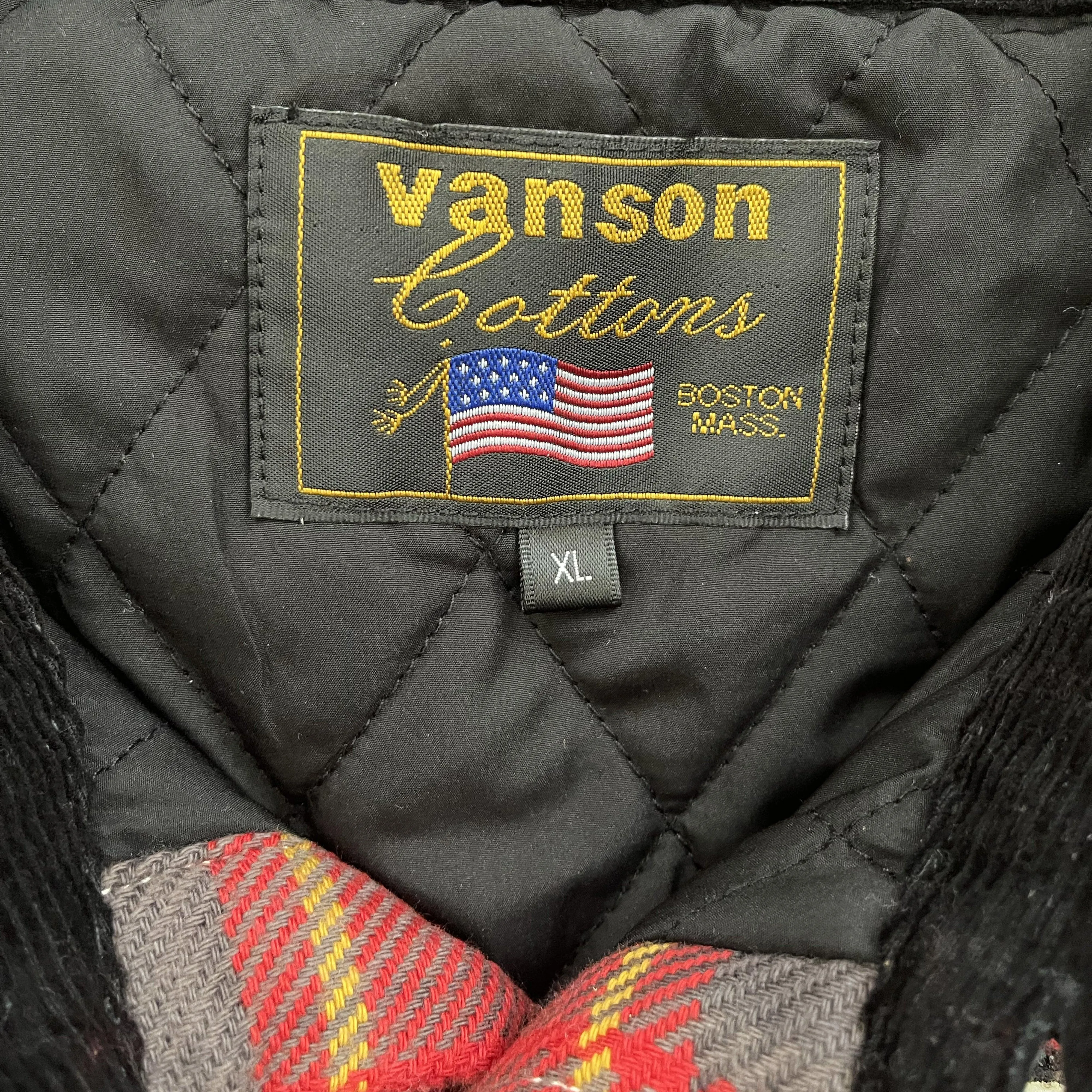 Vanson Leathers Plaid Check Shirt Jacket - XL