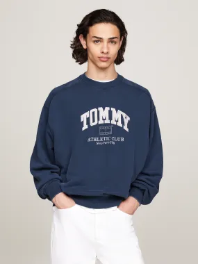 Varsity Garment Dyed Boxy Sweatshirt | Sweatshirts & Hoodies | Tommy Jeans