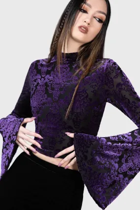 Vassago Long Sleeve Purple Top