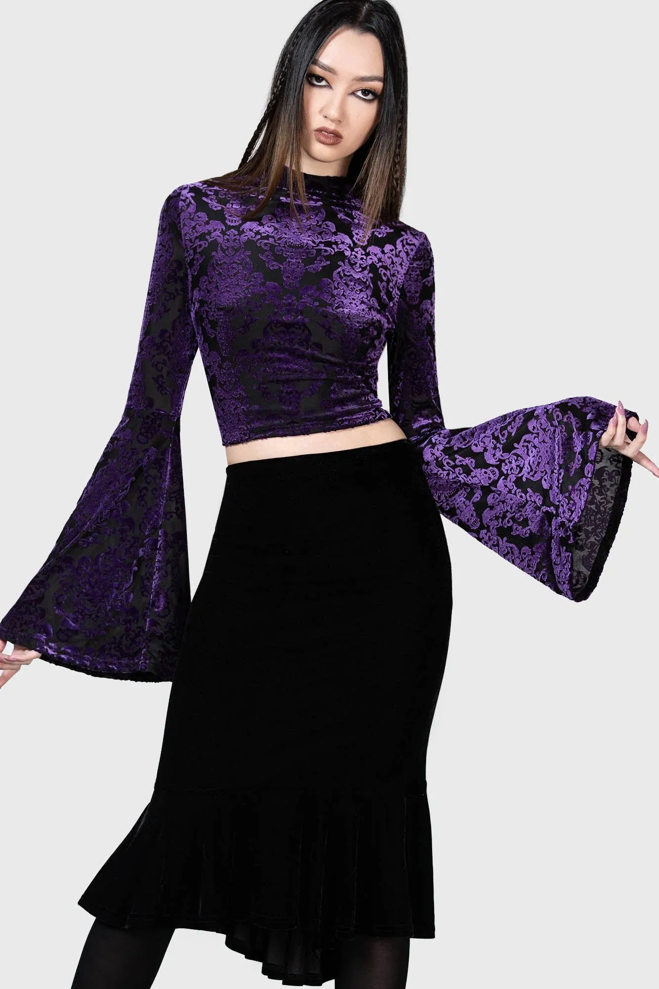 Vassago Long Sleeve Purple Top