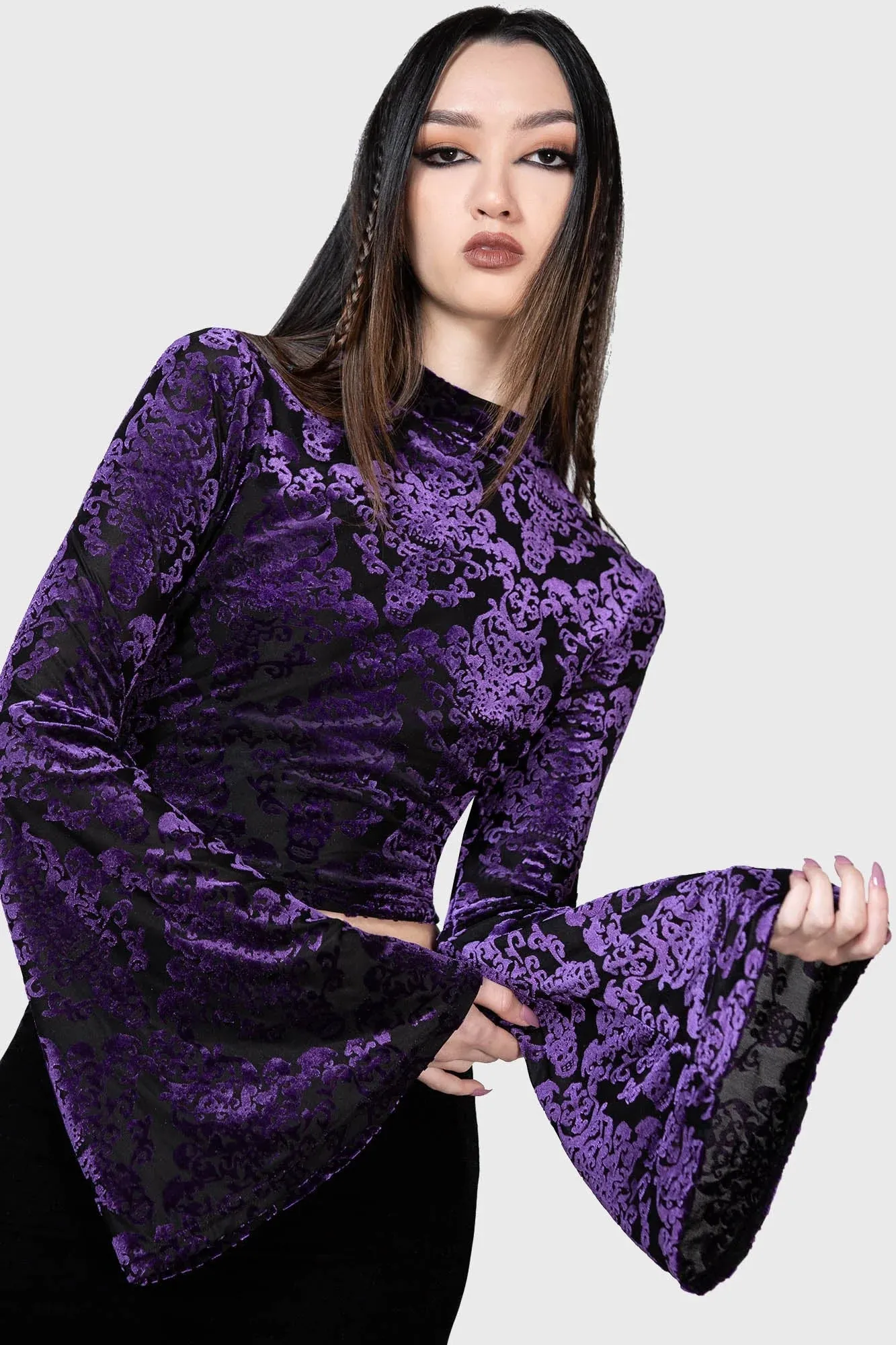 Vassago Long Sleeve Purple Top