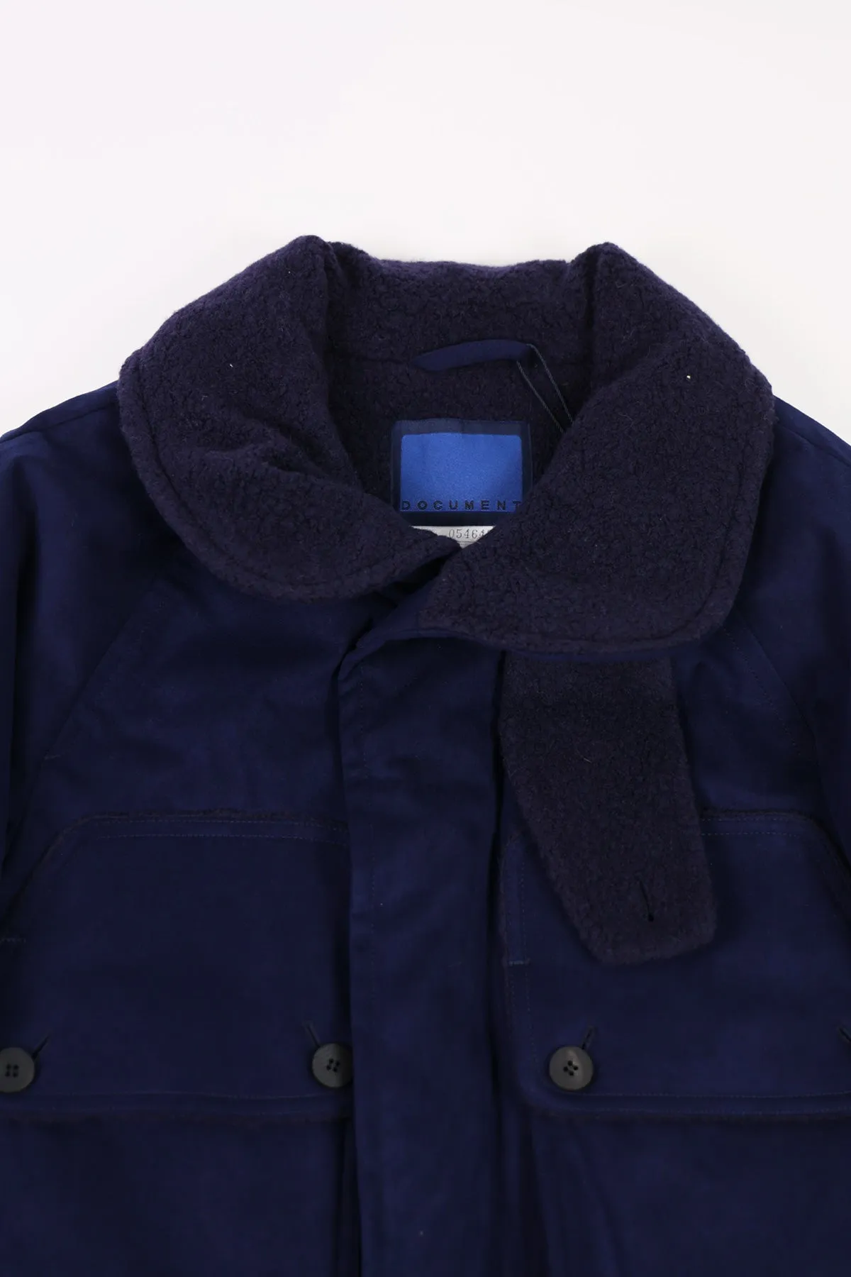 Vegan Suede Big Pocket Jacket - Navy