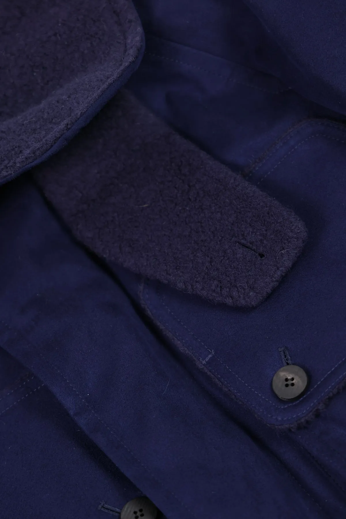 Vegan Suede Big Pocket Jacket - Navy