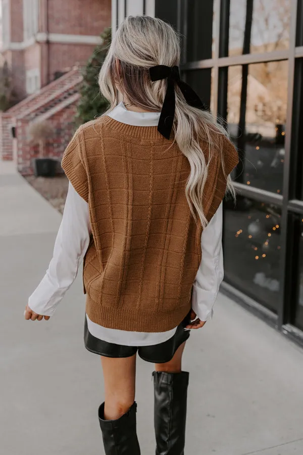 Venice Vision Sweater Top In Camel