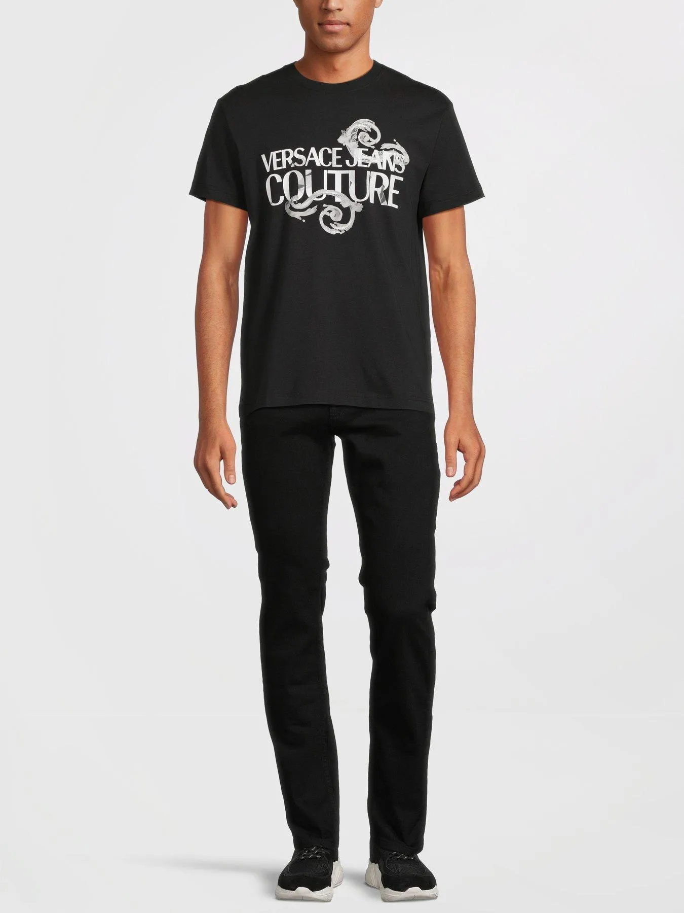 Versace Jeans Couture WatercolourLogo T-shirt - Black