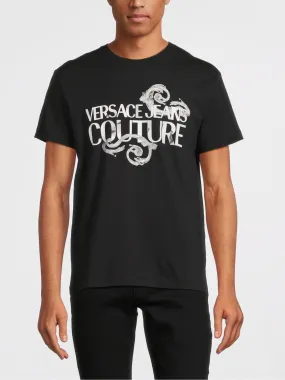 Versace Jeans Couture WatercolourLogo T-shirt - Black