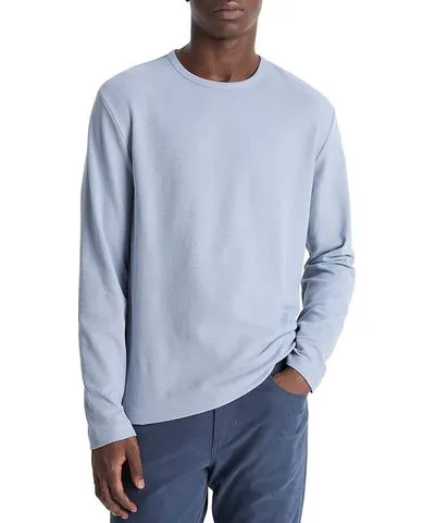 Vince Pima Pique Long Sleeve Tee