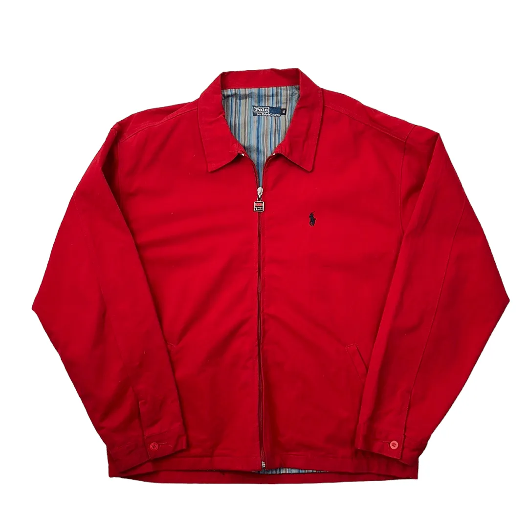 Vintage Red Polo Ralph Lauren Harrington Jacket - Extra Large