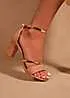 Where’s That From Perla Rose Gold Glitter Heeled Sandals