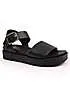 Where’s That From Phoenix Black Buckle Flat Sandals