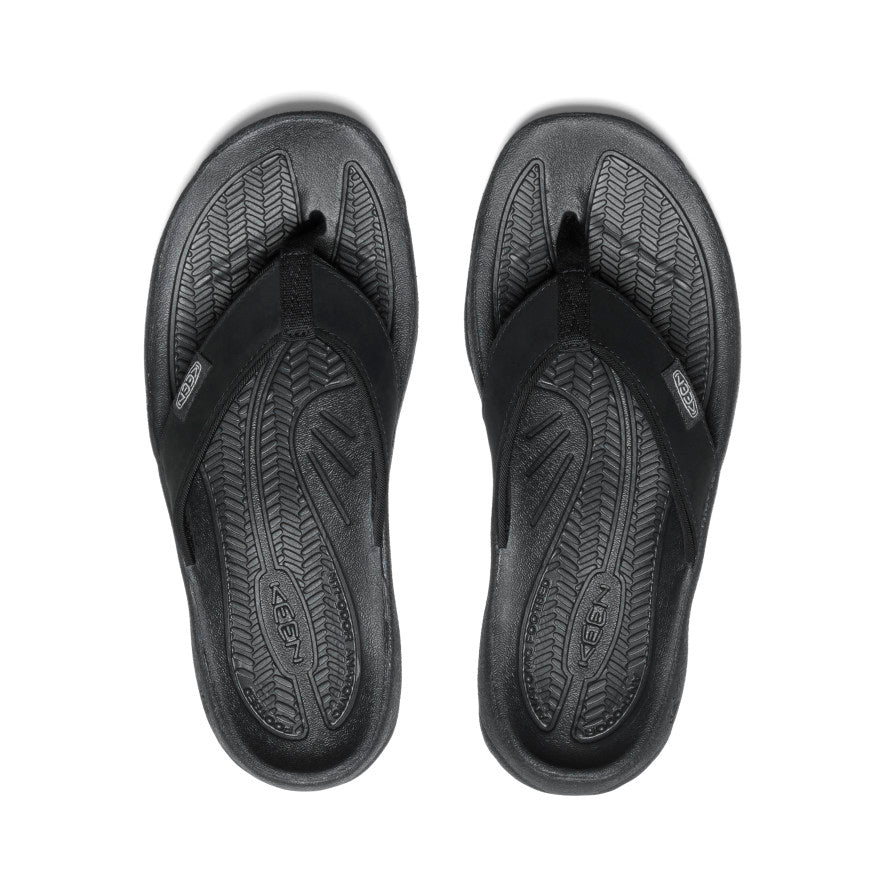 Women's Kona Leather Flip-Flop  |  Black/Vapor