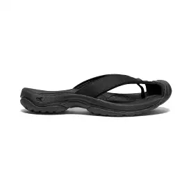 Women's Waimea Leather Flip-Flop  |  Black/Black