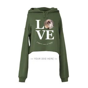 Your Dog Here - True Puppy Love - Crop Top Hoodie